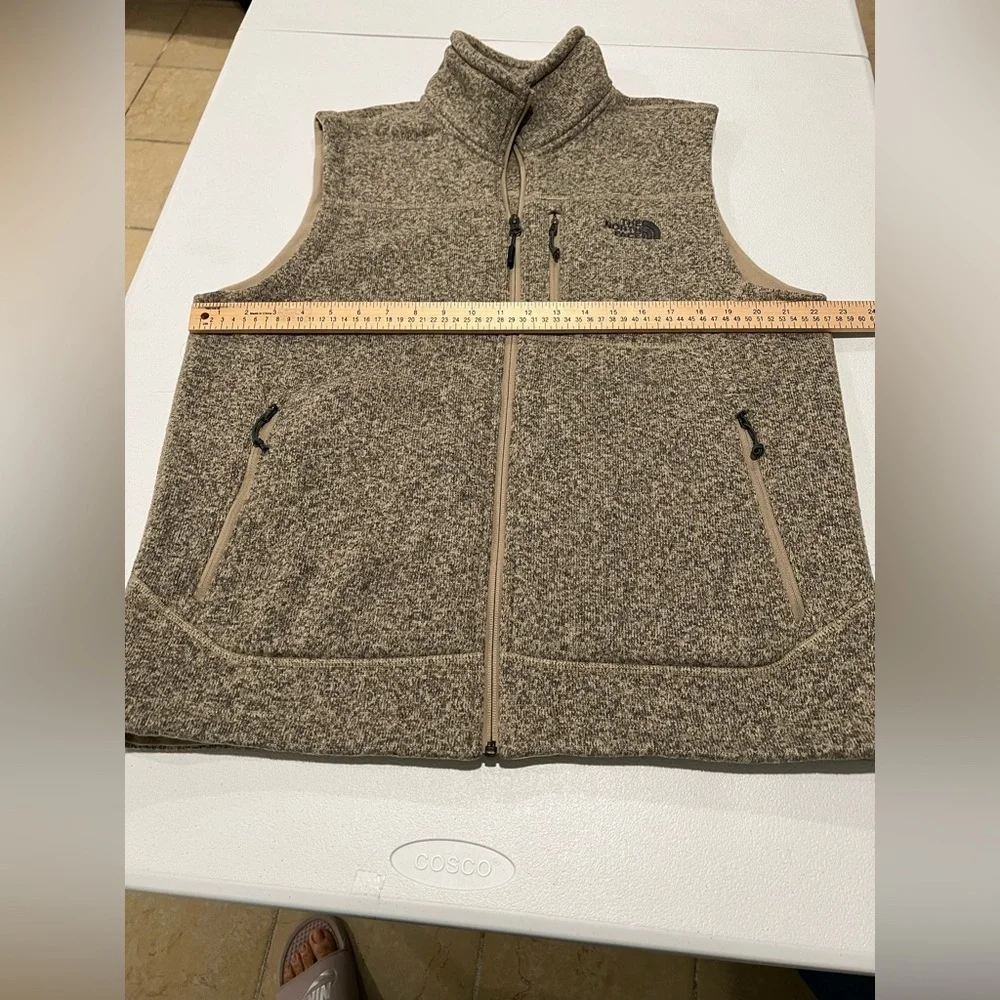 The North Face Brown Fleece Vest NWOT Men's Tsillan Knit Full Zip Vest